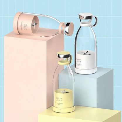 In Stock Mini Fresh Juicer Portable Blender Household Fruit Mixer Six Blades in 3D 350Ml USB Juicer Cup